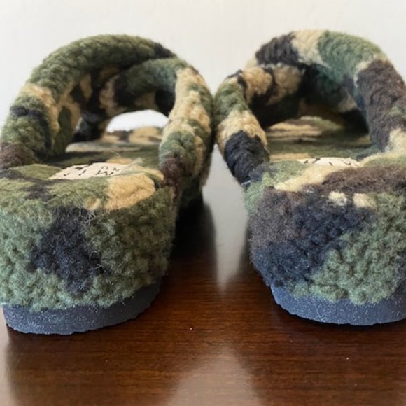 Mix No.6 Amatta Faux Shearling Slipper Camouflage Size 5M - Picture 5 of 11